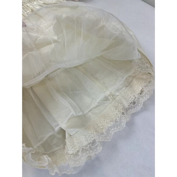 Vintage 1990s Heirloom by Polly Flinders Formal Dress Cream Lace - Girls Size 6 - Picture 6 of 11